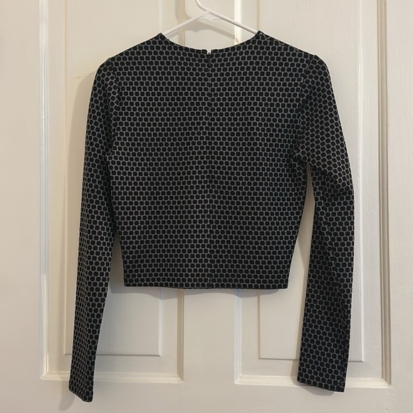 Theory Polka Dot Crop Top - Picture 3 of 3